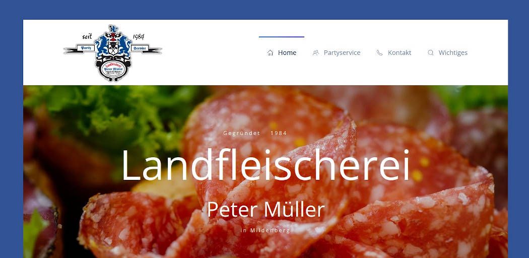 Referenz -> Landfleischerei Peter Müller